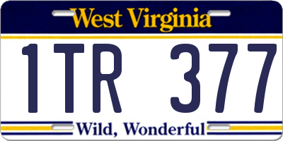 WV license plate 1TR377