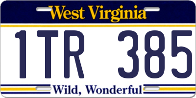 WV license plate 1TR385