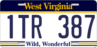 WV license plate 1TR387