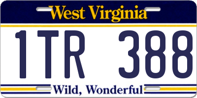 WV license plate 1TR388