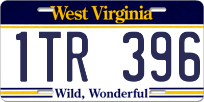 WV license plate 1TR396