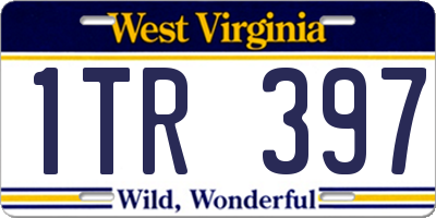 WV license plate 1TR397