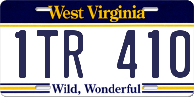 WV license plate 1TR410