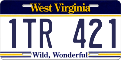 WV license plate 1TR421