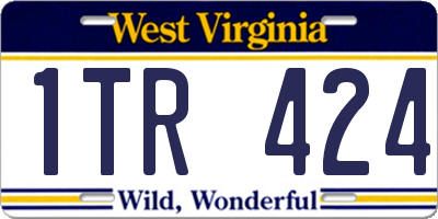 WV license plate 1TR424