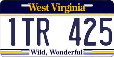 WV license plate 1TR425