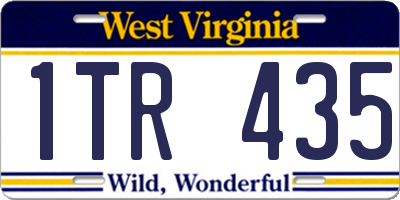 WV license plate 1TR435