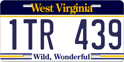 WV license plate 1TR439