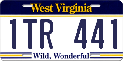 WV license plate 1TR441