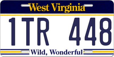 WV license plate 1TR448