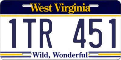 WV license plate 1TR451