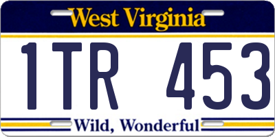 WV license plate 1TR453
