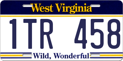 WV license plate 1TR458