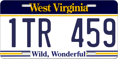 WV license plate 1TR459