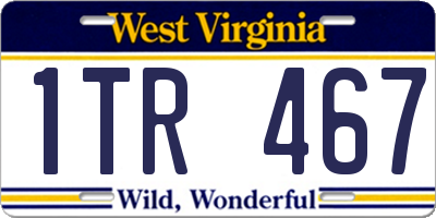 WV license plate 1TR467