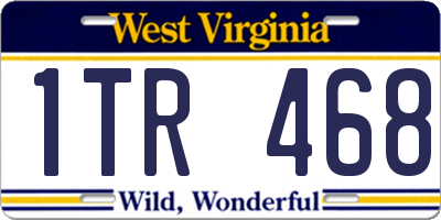 WV license plate 1TR468
