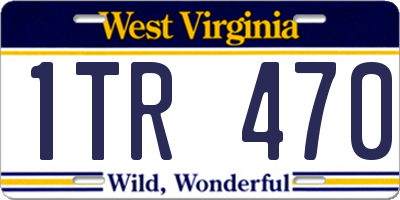 WV license plate 1TR470