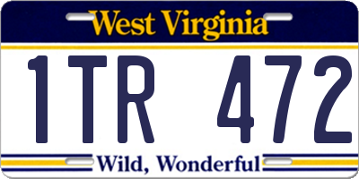 WV license plate 1TR472