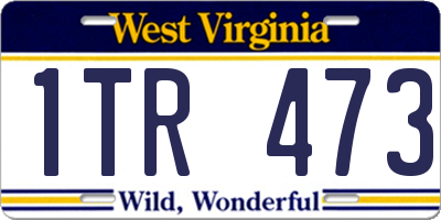 WV license plate 1TR473