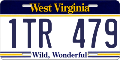 WV license plate 1TR479
