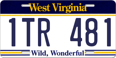 WV license plate 1TR481