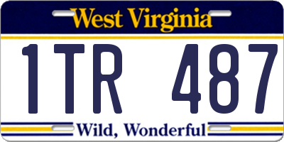 WV license plate 1TR487