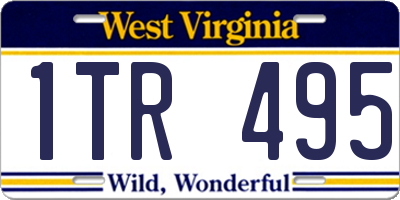 WV license plate 1TR495