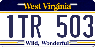 WV license plate 1TR503