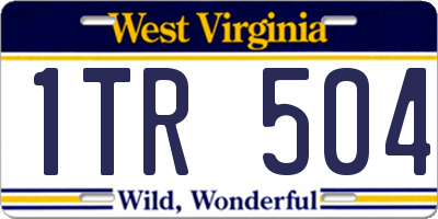 WV license plate 1TR504