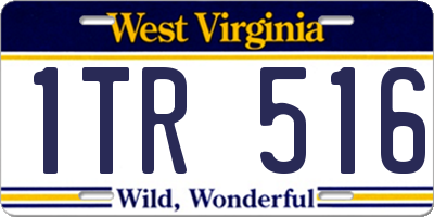 WV license plate 1TR516