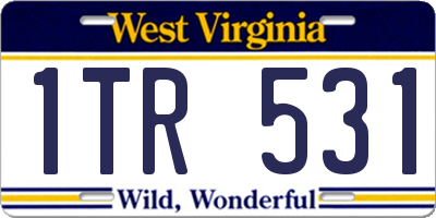 WV license plate 1TR531