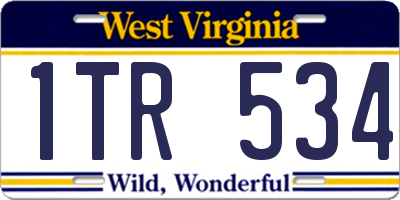 WV license plate 1TR534