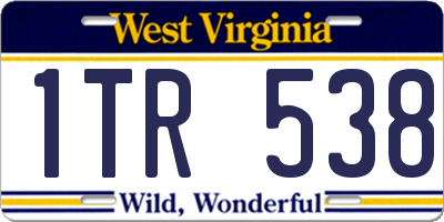 WV license plate 1TR538