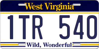 WV license plate 1TR540