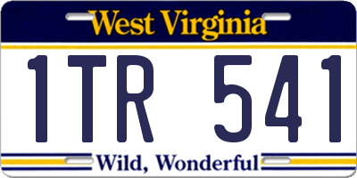 WV license plate 1TR541