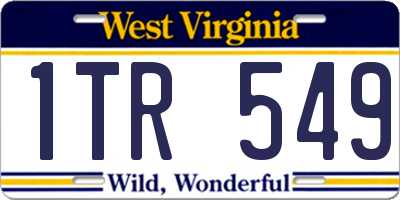 WV license plate 1TR549