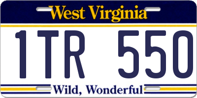 WV license plate 1TR550