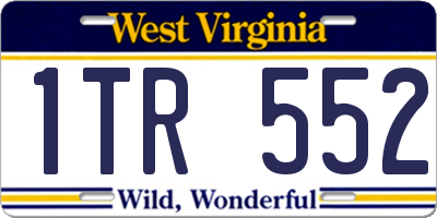 WV license plate 1TR552