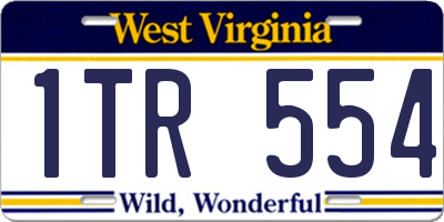 WV license plate 1TR554