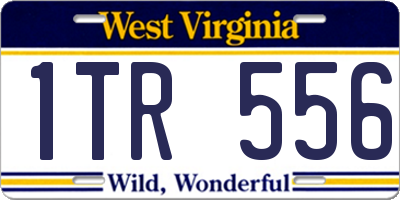 WV license plate 1TR556