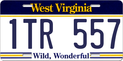 WV license plate 1TR557