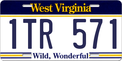 WV license plate 1TR571