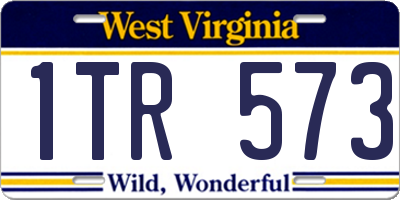 WV license plate 1TR573