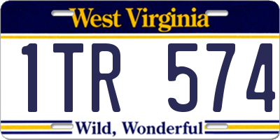 WV license plate 1TR574