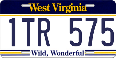 WV license plate 1TR575
