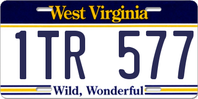WV license plate 1TR577