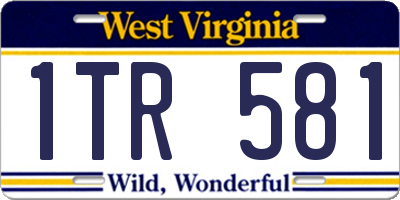 WV license plate 1TR581