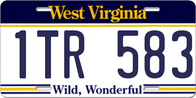 WV license plate 1TR583