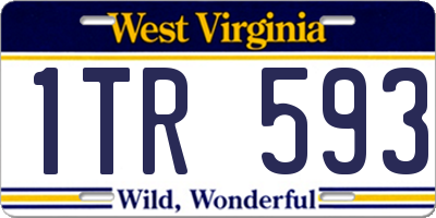WV license plate 1TR593