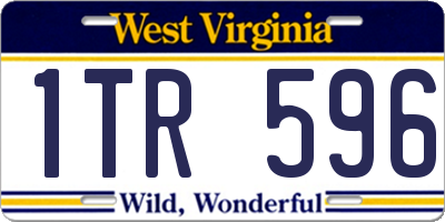 WV license plate 1TR596